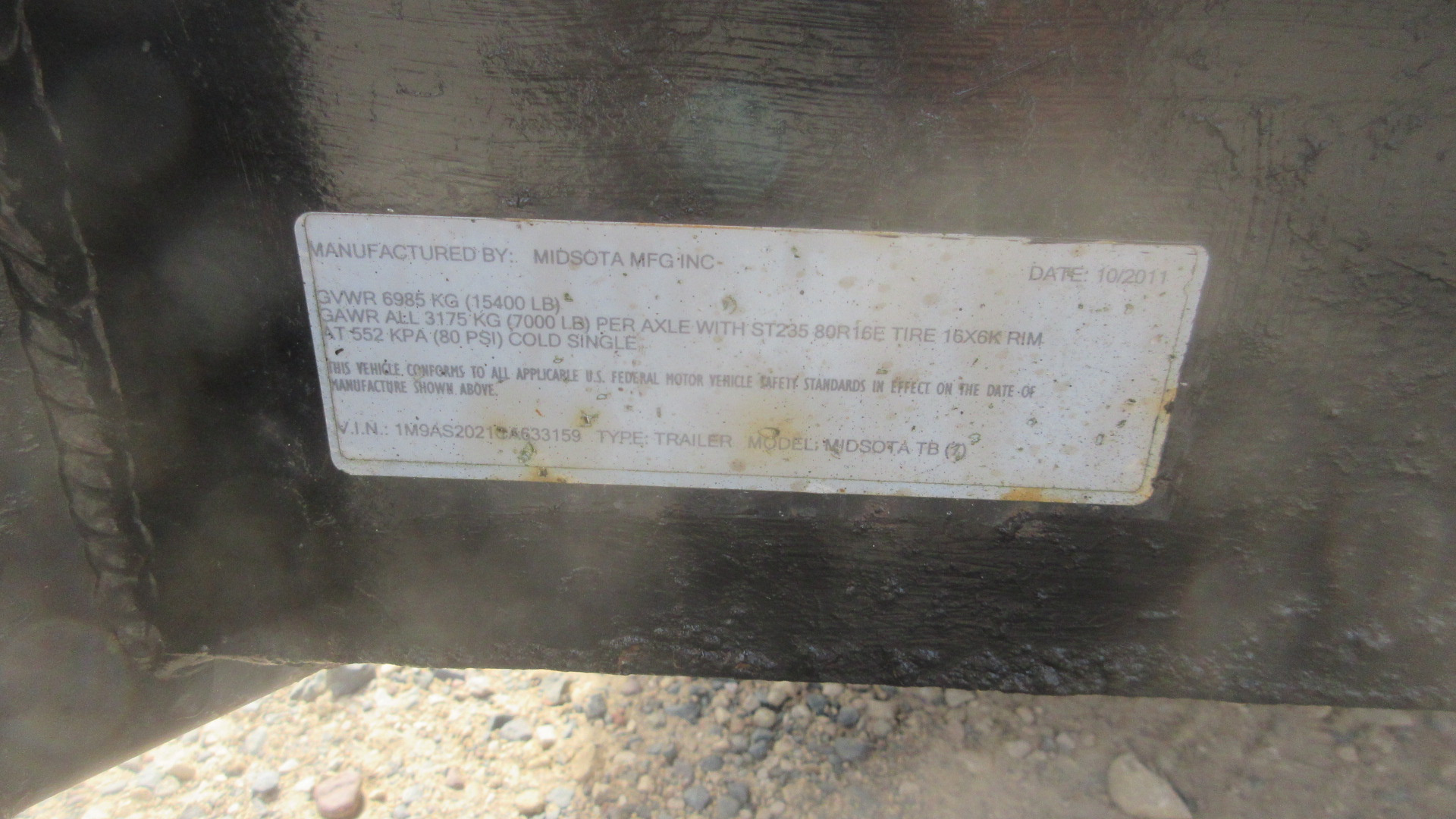 New 2012 Midsota 14k Tilt Equipment Trailer