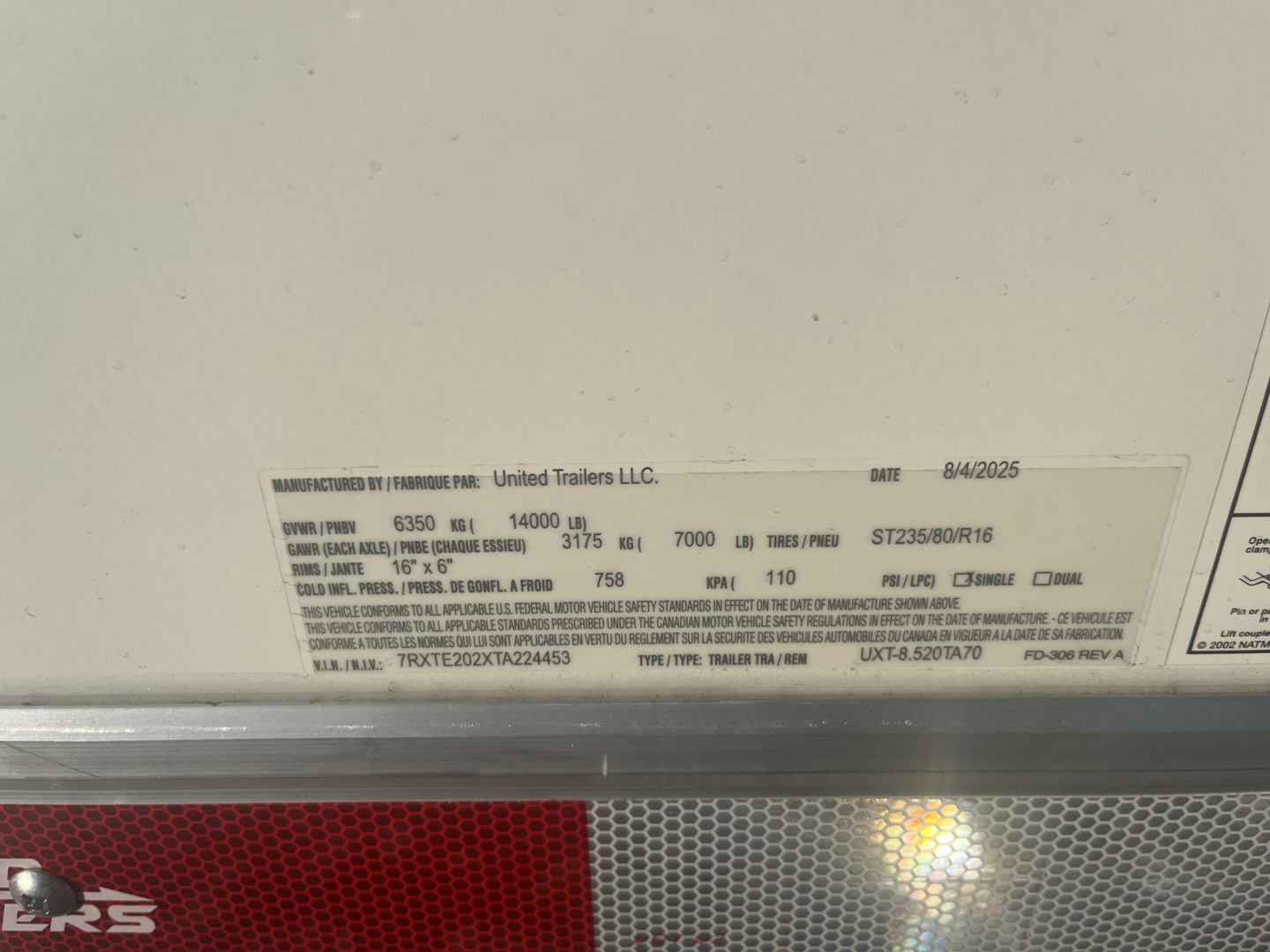 New 2026 United Trailers UXT-8.520TA70 8.5X20 ENCLOSED RAMP 14K