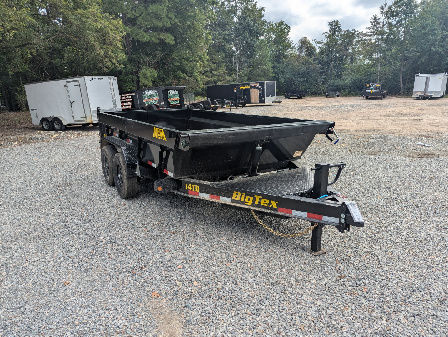 New 2026 Big Tex Trailers 7x14 TD Heavy Duty 15.4K Telescopic Dump w/ Slide-In Ramps Dump Trailer