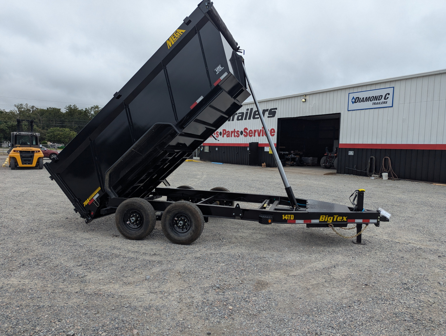 New 2026 7x14 TD Heavy Duty 15.4K Telescopic Dump w/ Slide-In Ramps & 4' Sides