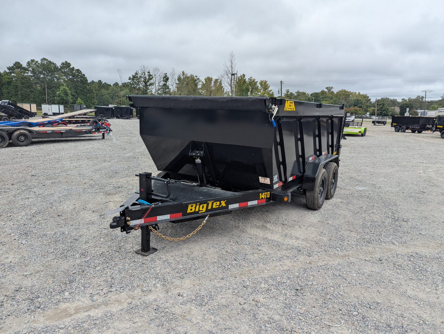 New 2026 7x14 TD Heavy Duty 15.4K Telescopic Dump w/ Slide-In Ramps & 4' Sides