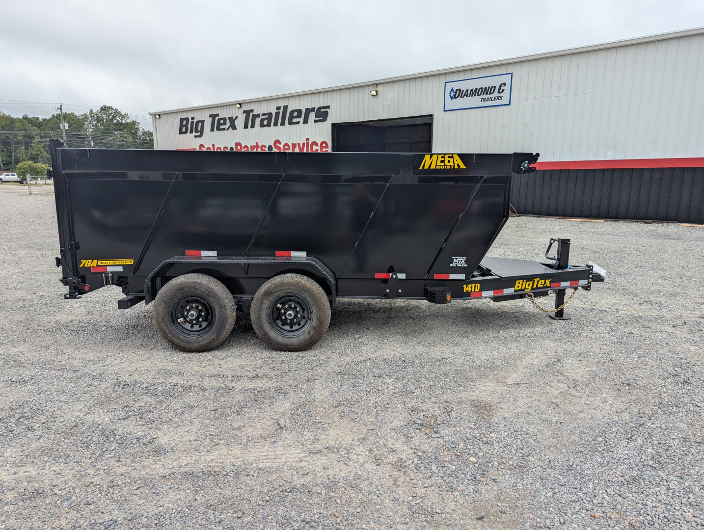 New 2026 7x14 TD Heavy Duty 15.4K Telescopic Dump w/ Slide-In Ramps & 4' Sides