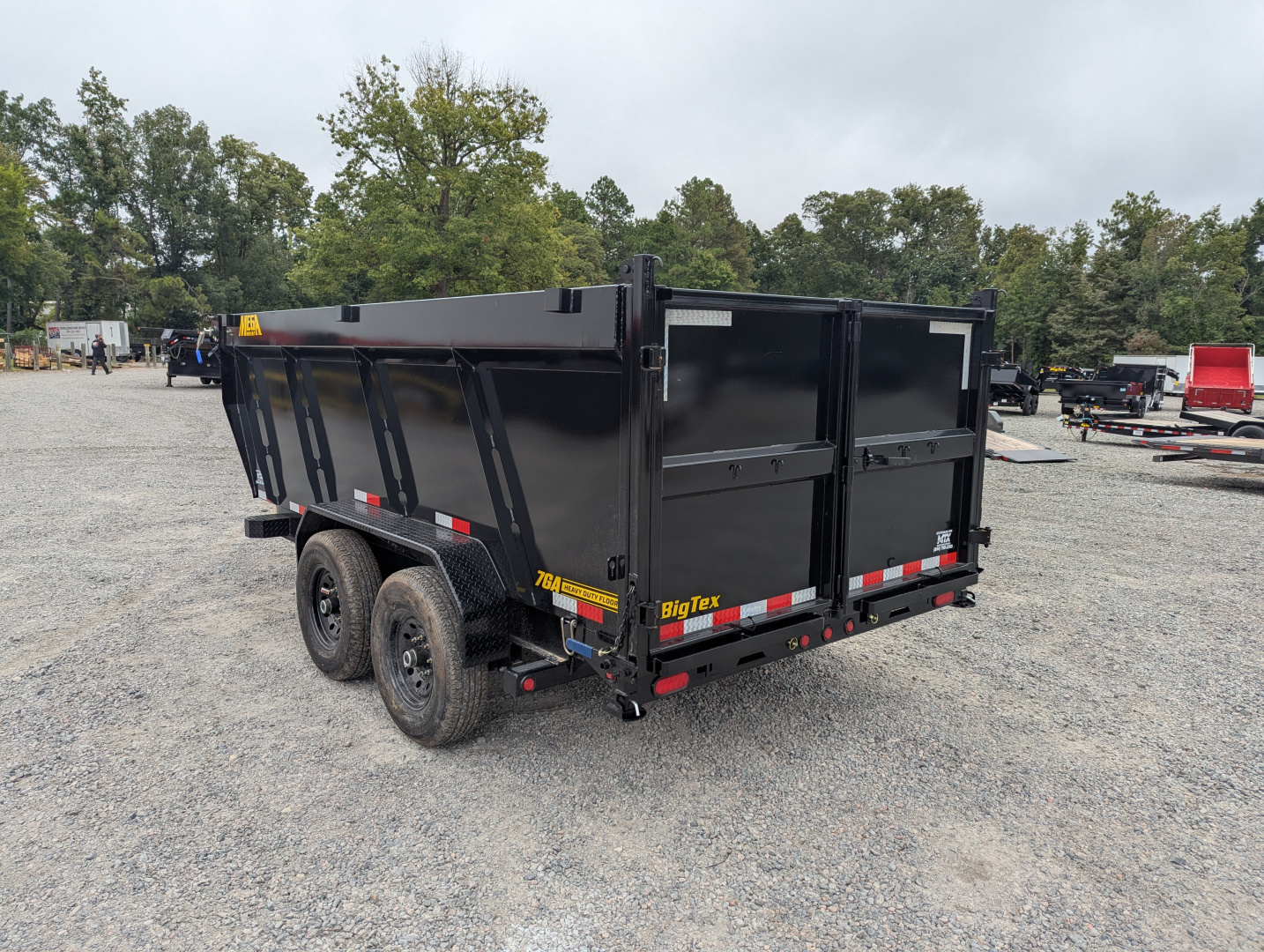 New 2026 7x14 TD Heavy Duty 15.4K Telescopic Dump w/ Slide-In Ramps & 4' Sides