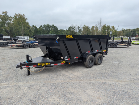 New 2026 7x14 TD Heavy Duty 15.4K Telescopic Dump w/ Slide-In Ramps & 4' Sides