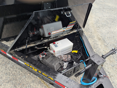 New 2026 7x14 TD Heavy Duty 15.4K Telescopic Dump w/ Slide-In Ramps & 4' Sides