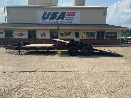 New 2025 Load Trail 83X24 Heavy Duty Gravity Tilt 20k w/Fork Holders Tilt Trailer