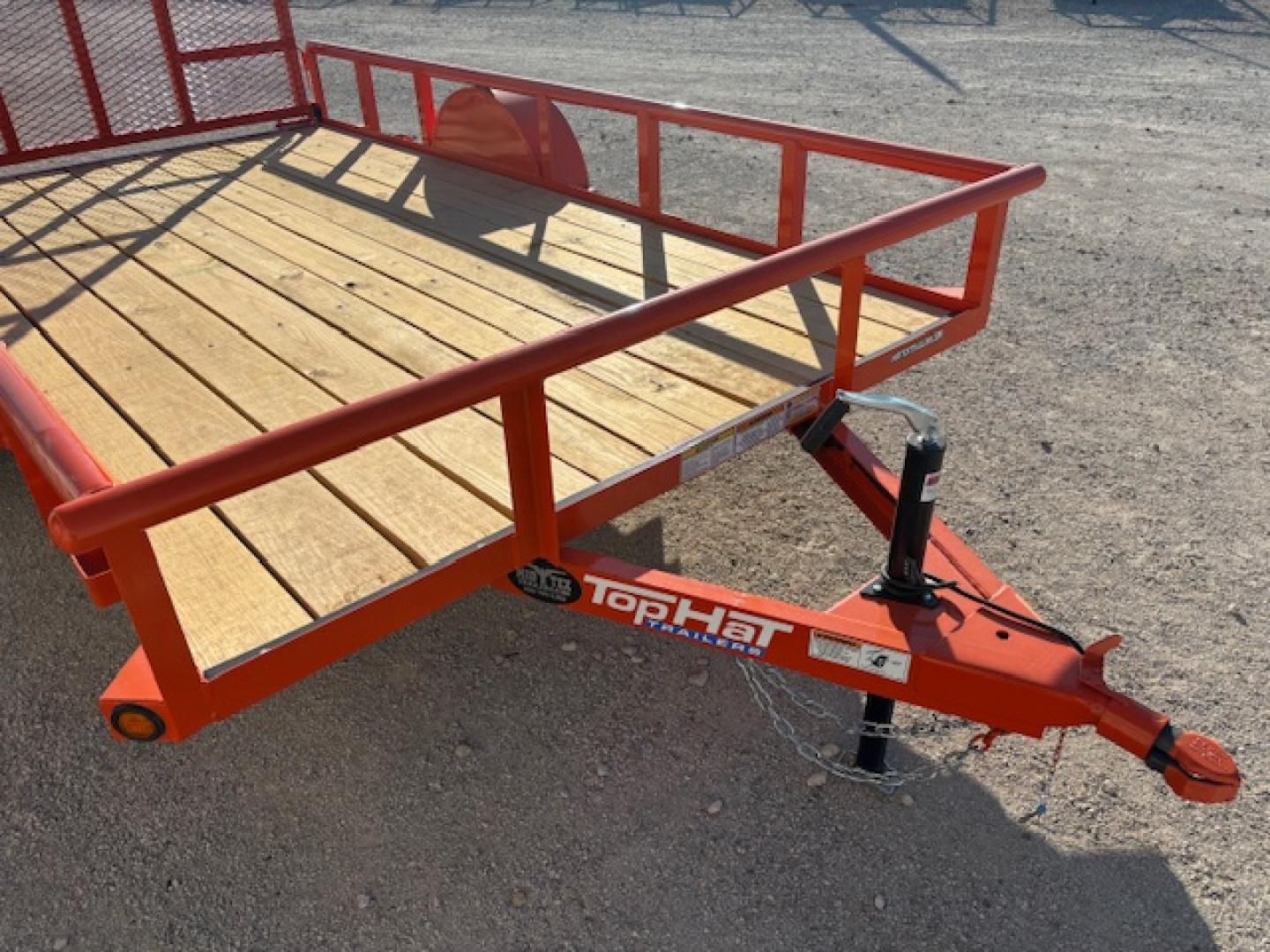 New 2026 Top Hat DSP 12'x77" Utility Trailer(Orange)