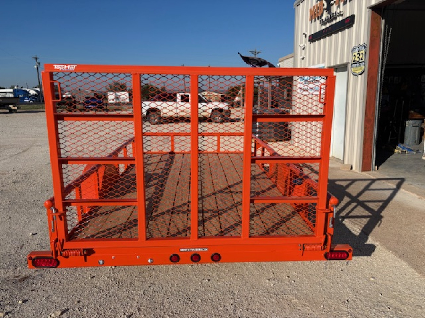 New 2026 Top Hat DSP 12'x77" Utility Trailer(Orange)