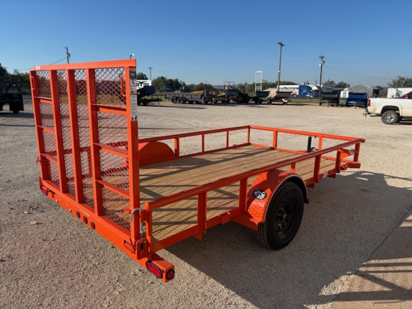 New 2026 Top Hat DSP 12'x77" Utility Trailer(Orange)