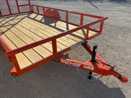 New 2026 Top Hat DSP 12'x77" Utility Trailer(Orange)