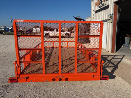 New 2026 Top Hat DSP 12'x77" Utility Trailer(Orange)