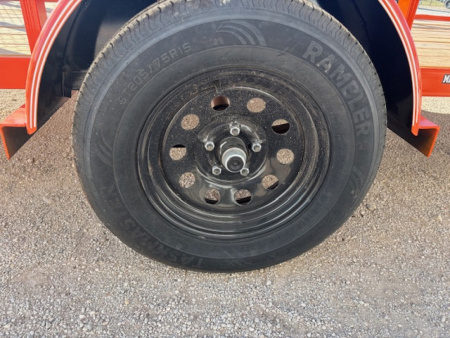 New 2026 Top Hat DSP 12'x77" Utility Trailer(Orange)