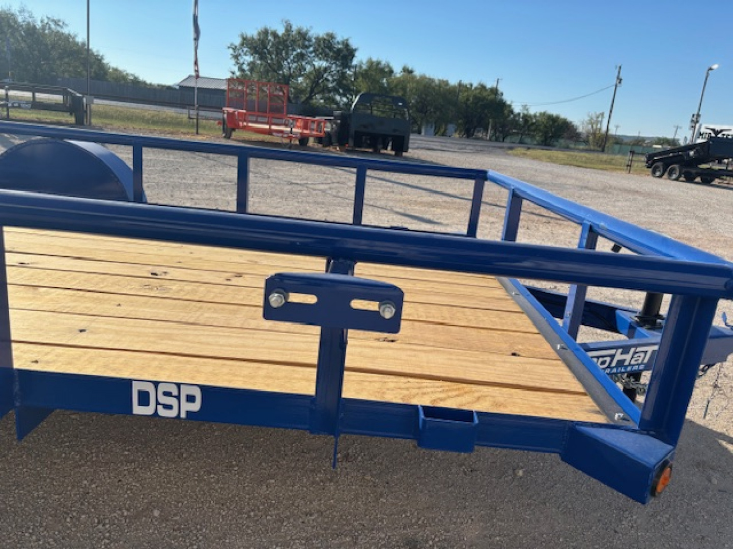 New 2026 Top Hat DSP 12'x77" Utility Trailer(Blue)