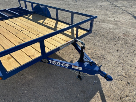 New 2026 Top Hat DSP 12'x77" Utility Trailer(Blue)