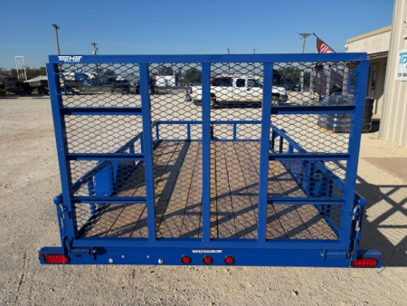 New 2026 Top Hat DSP 12'x77" Utility Trailer(Blue)