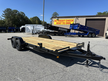 New 2026 20FT 10K WOOD FLOOR DELUXE CAR HAULER WITH 2 BRAKE AXLES