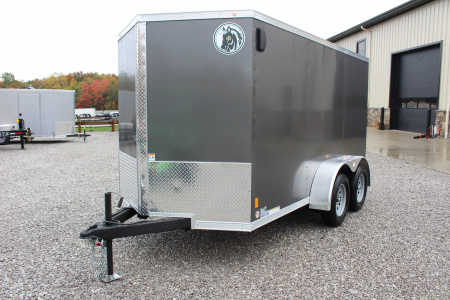 New 2026 Darkhorse Cargo DHW 6' x 12' Enclosed Trailer - REAR RAMP DOOR- 6' Interior Height - 7000# GVW