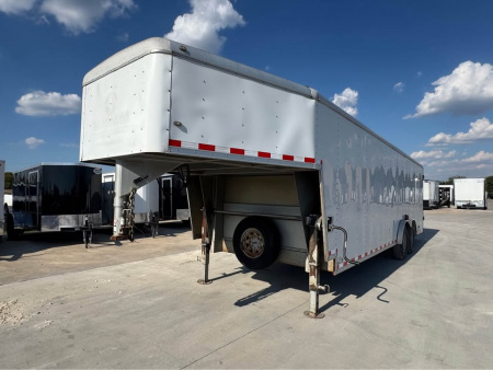 Used 2015 Wells Cargo 32' GOOSENECK Cargo / Enclosed Trailer DOUBLE DOORS & 6000LB AXLES