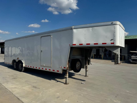 Used 2015 Wells Cargo 32' GOOSENECK Cargo / Enclosed Trailer DOUBLE DOORS & 6000LB AXLES