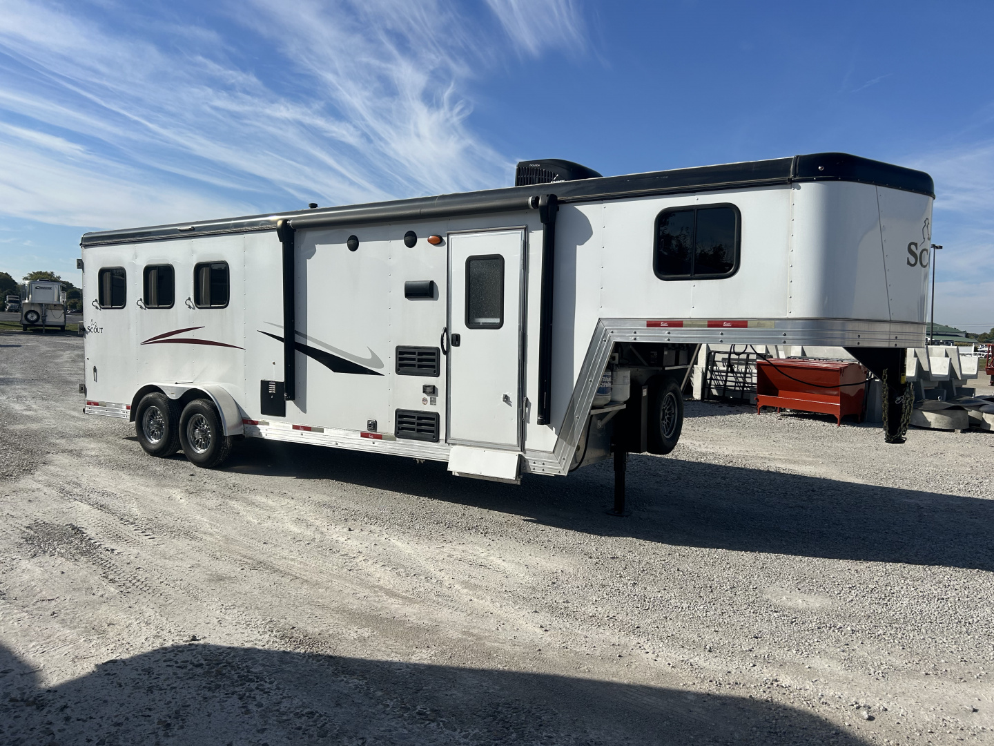 Used 2022 Bison Trailers Scout 3 Horse Living Quarters Horse Trailer