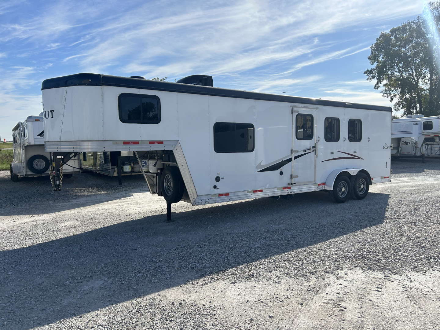 Used 2022 Bison Trailers Scout 3 Horse Living Quarters Horse Trailer