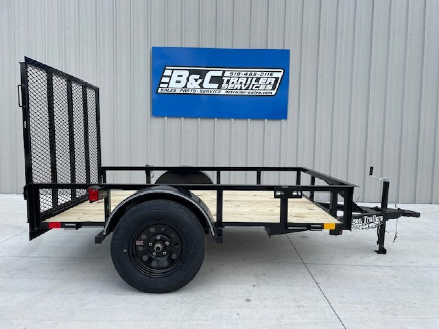 New 2026 DAVIDSON 5X8 SINGLE AXLE ANGLE TOP UTILITY TRAILER W/4' GATE