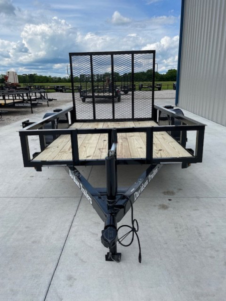 New 2026 DAVIDSON 5X8 SINGLE AXLE ANGLE TOP UTILITY TRAILER W/4' GATE