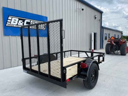 New 2026 DAVIDSON 5X8 SINGLE AXLE ANGLE TOP UTILITY TRAILER W/4' GATE