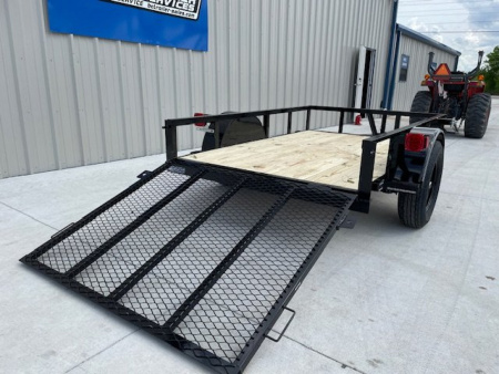 New 2026 DAVIDSON 5X8 SINGLE AXLE ANGLE TOP UTILITY TRAILER W/4' GATE