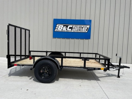 New 2026 DAVIDSON 5X10 (1) SINGLE AXLE ANGLE TOP UTILITY W/ 4' GATE
