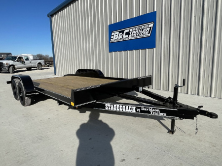 New 2026 DAVIDSON 83X16 (14+2) TANDEM (2)AXLE WOOD FLOOR CAR HAULER W/SLIDE IN RAMPS