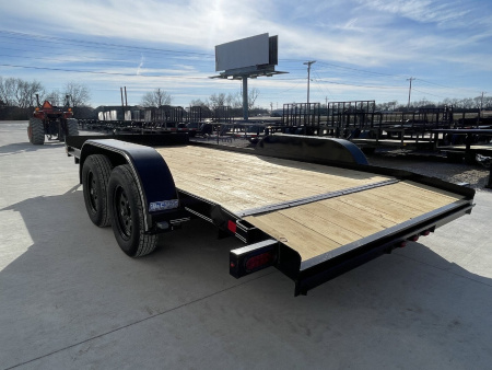 New 2026 DAVIDSON 83X16 (14+2) TANDEM (2)AXLE WOOD FLOOR CAR HAULER W/SLIDE IN RAMPS