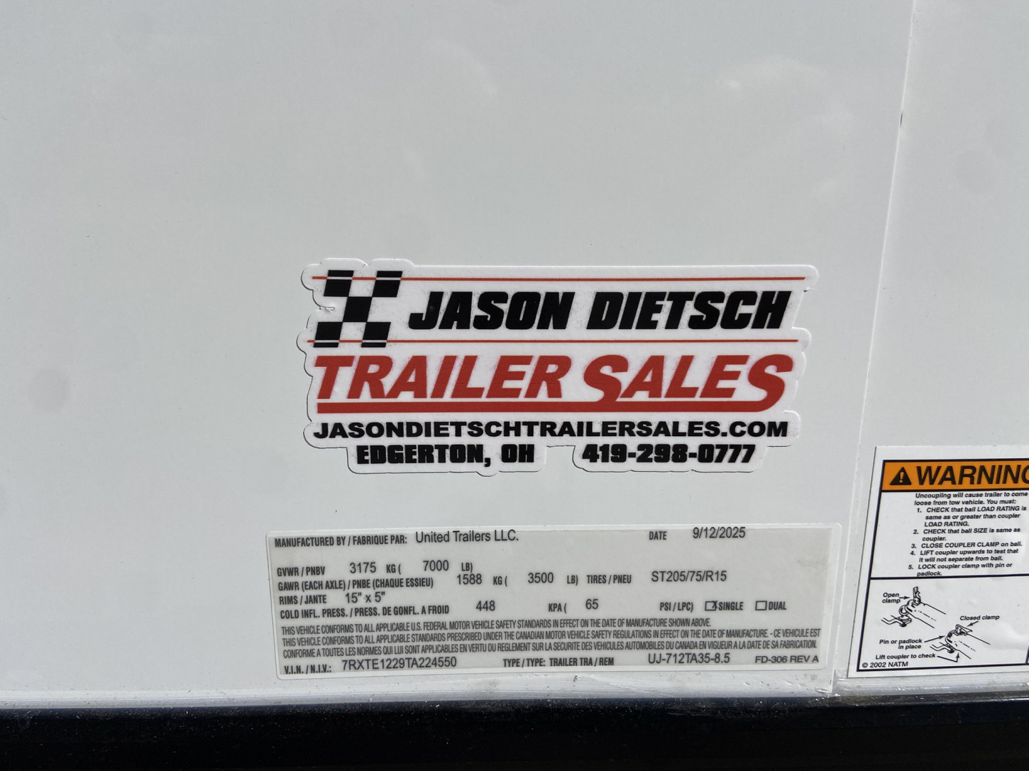 Used 2016 Stealth Trailers Car Hauler 20'