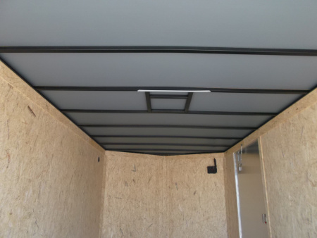 New 2026 Covered Wagon Trailers 8.5x16 Cargo Trailer / Car Hauler / 5200# Axles / 7ft Interior Height / 48" RV Side Door / .080 Charcoal Gray Poly Core Semi-Screwless Exterior / 60" Triple Tube Tongue / Extra Wide Ramp