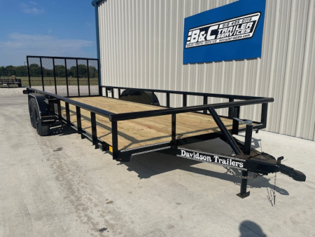 New 2026 DAVIDSON 83X20 TANDEM AXLE PIPE TOP UTILITY W/4' GATE