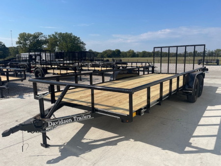 New 2026 DAVIDSON 83X20 TANDEM AXLE PIPE TOP UTILITY W/4' GATE