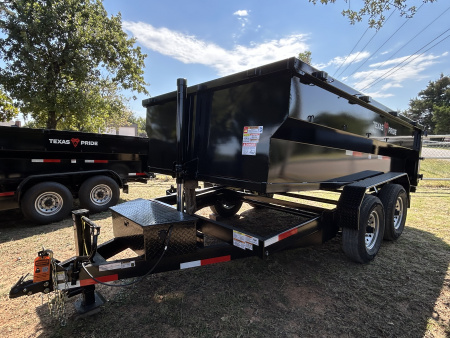 New 2026 Texas Pride Trailers 7x12x3ft sidewalls Dump Trailer-Tandem Axles-7K axles