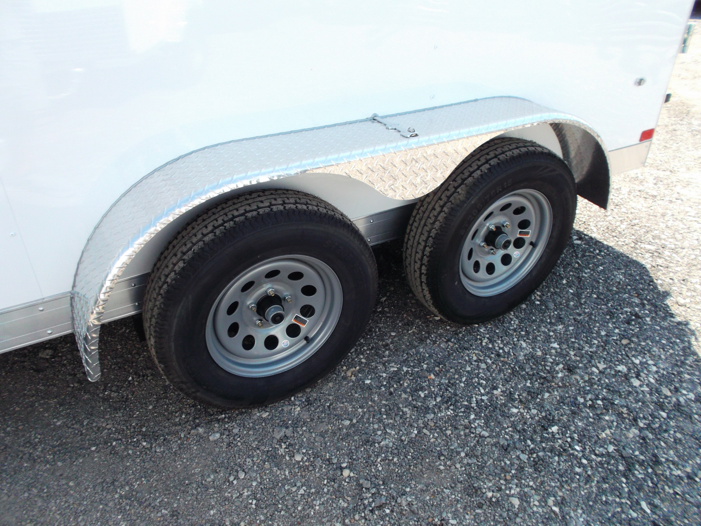 New 2026 Covered Wagon Trailers 7x12 Tandem Axle Cargo Trailer / Enclosed Trailer / 6'6" Interior / Extra Wide Ramp / 36" RV Door / .030 White Semi-Screwless Exterior