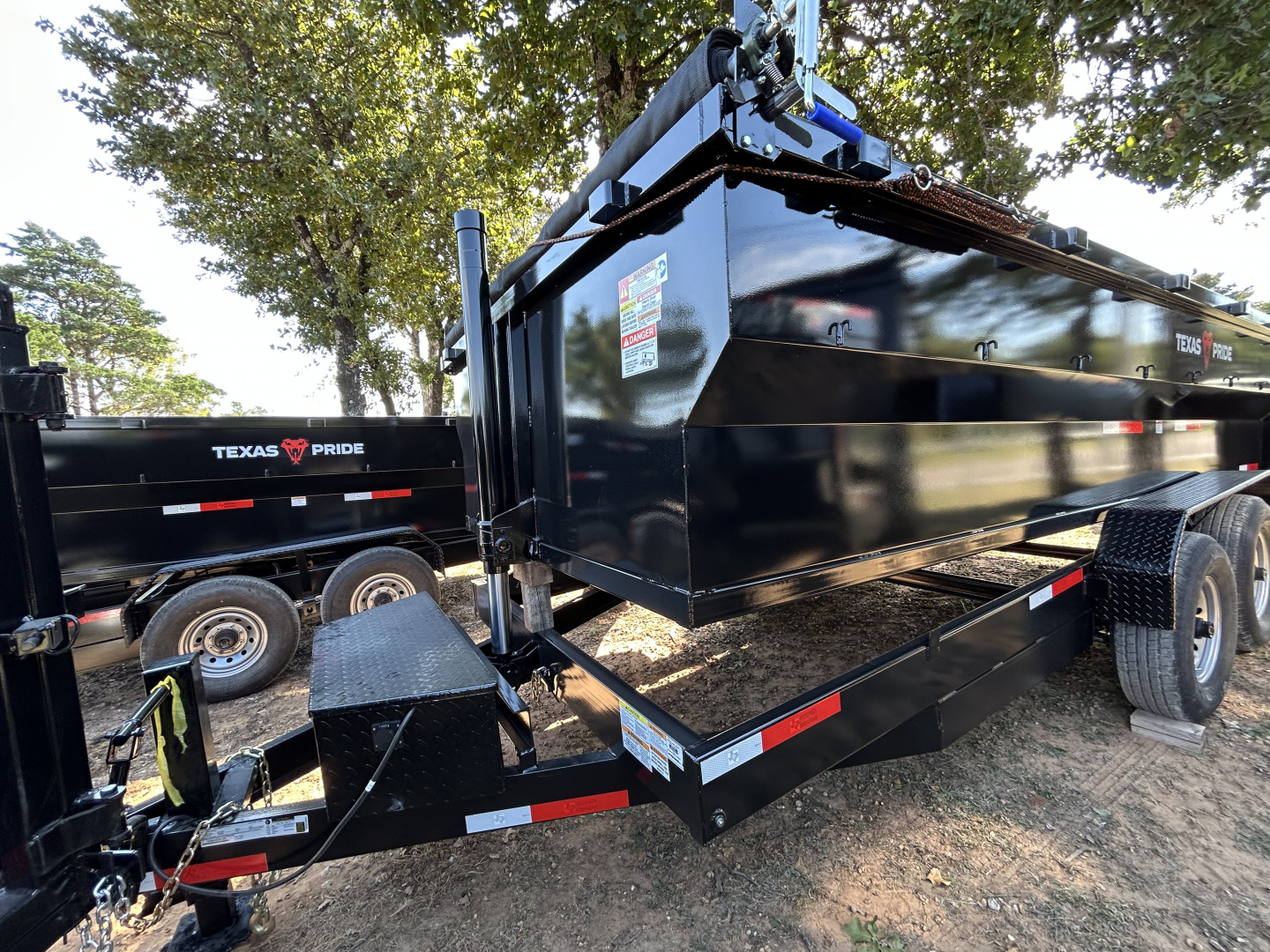 New 2026 Texas Pride Trailers 7x16x3ft sidewalls Dump Trailer-Tandem Axles-8K axles