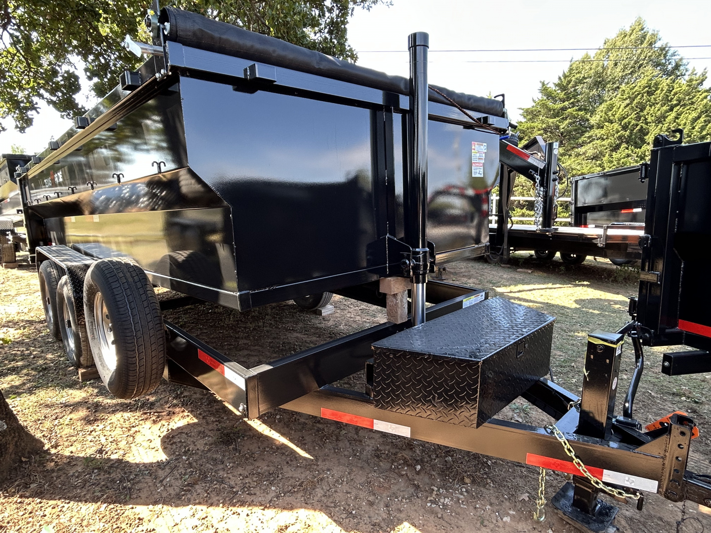 New 2026 Texas Pride Trailers 7x16x3ft sidewalls Dump Trailer-Tandem Axles-8K axles
