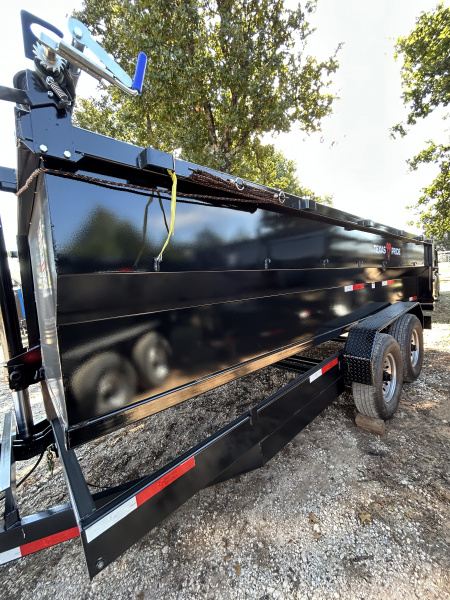 New 2026 Texas Pride Trailers 7x16x3ft sidewalls Dump Trailer-Tandem Axles-8K axles