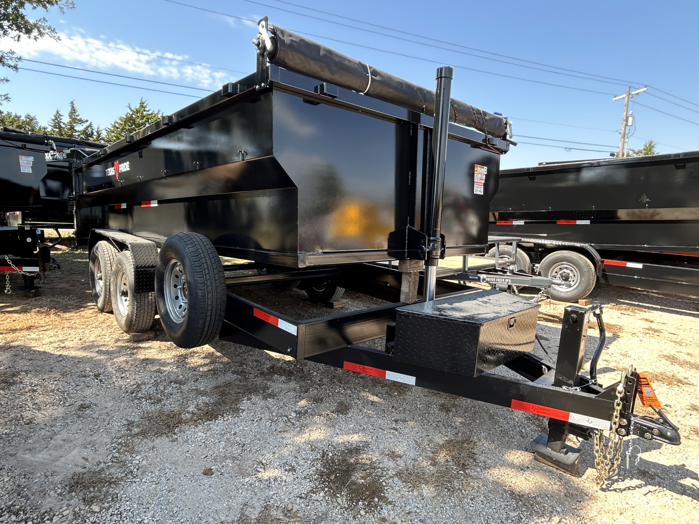 New 2026 Texas Pride Trailers 7x16x3ft sidewalls Dump Trailer-Tandem Axles-8Kaxles