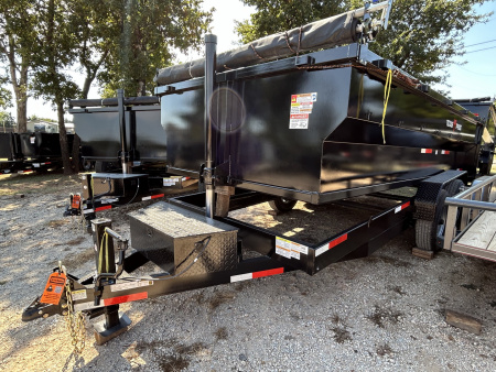 New 2026 Texas Pride Trailers 7x16x3ft sidewalls Dump Trailer-Tandem Axles-8Kaxles