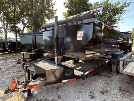 New 2026 Texas Pride Trailers 7x16x3ft sidewalls Dump Trailer-Tandem Axles-8Kaxles