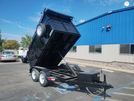 New 2025 TRU 5x10x4 SIngle Ram Dump Trailer 7k