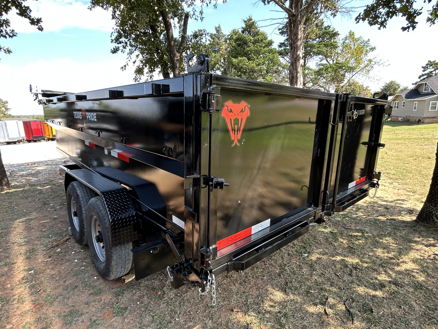 New 2026 Texas Pride Trailers 7x16x3ft Sidewalls Dump Trailer-Tandem Axles-8K axles