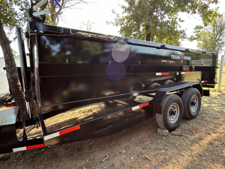 New 2026 Texas Pride Trailers 7x16x3ft Sidewalls Dump Trailer-Tandem Axles-8K axles