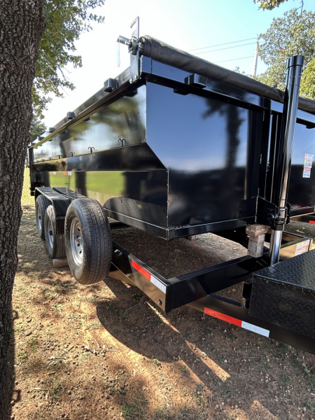 New 2026 Texas Pride Trailers 7x16x3ft Sidewalls Dump Trailer-Tandem Axles-8K axles
