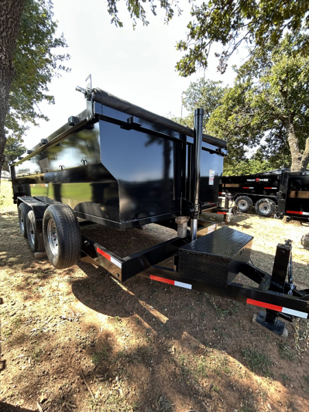 New 2026 Texas Pride Trailers 7x16x3ft Sidewalls Dump Trailer-Tandem Axles-8K axles
