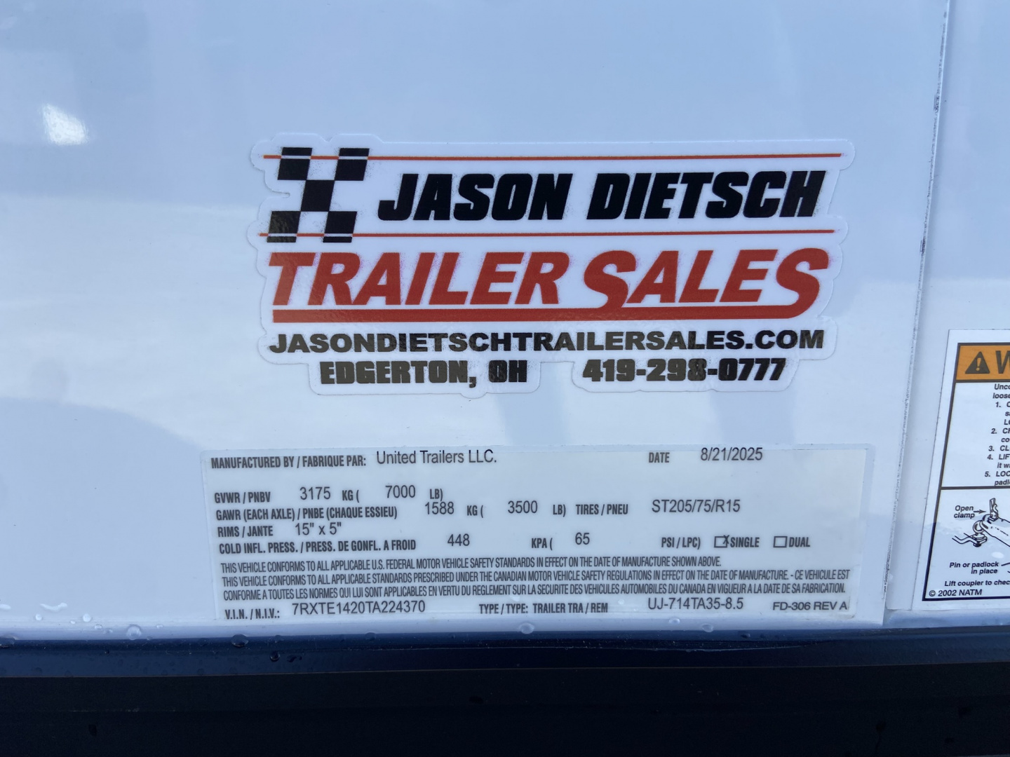 New 2026 United UJ Enclosed Cargo Trailer 14'